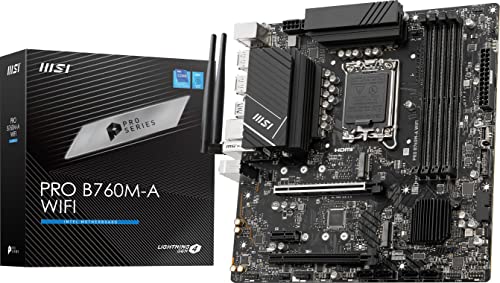 MSI MB PRO B760M-A WIFI B760 SOCKET1700 MAX128GB DDR5 PCIE MATX RETAIL
