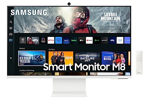 SAMSUNG 32IN M8 SMART MONITOR UHD - WHITE (Like New)