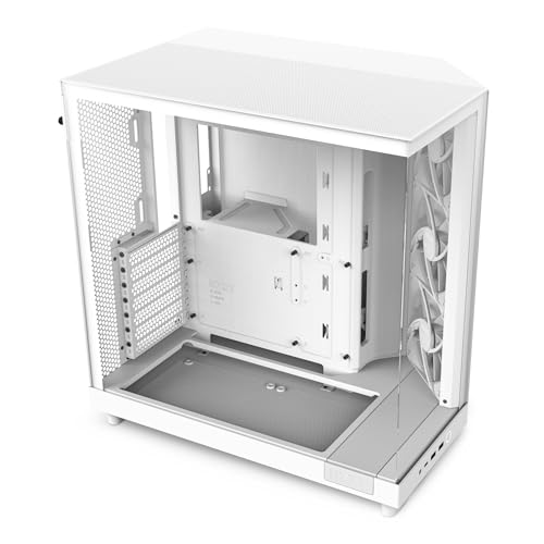 NZXT CS CC-H61FW-01 H6 FLOW ATX MID-TOWER SGCC STEEL TEMPERED GLASS WHITE RTL