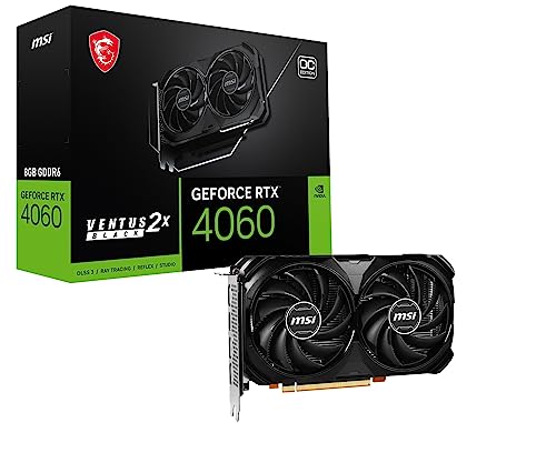 MSI VIDEO CARD G4060V2XB8C GEFORCE RTX 4060 VENTUS 2X BLACK 8G OC RETAIL