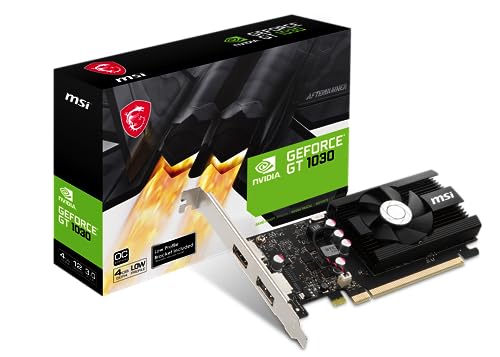 MSI VCX GT 1030 4GD4 LP OC GEFORCE GT 1030 2GB DDR4 64BIT PCIE RETAIL