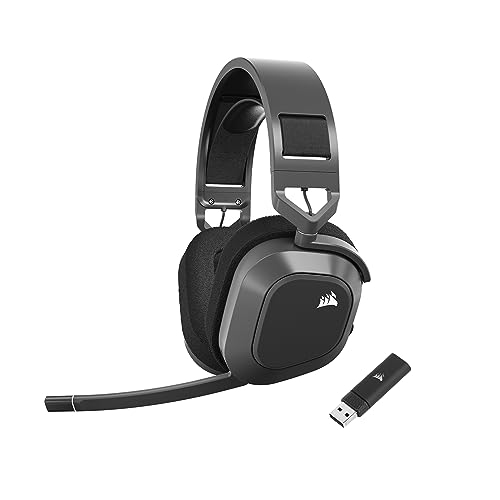 CORSAIR HS80 MAX WIRELESS GAMING HEADSET -  STEEL GRAY