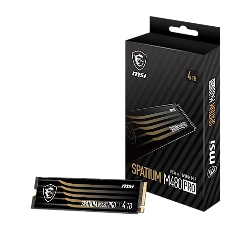 MSI SSD SM480PN4TB SPATIUM M480 PRO PCIE 4.0 NVME M.2 4TB PLAY RETAIL