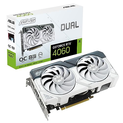ASUS VCX DUAL-RTX4060-O8G-WHITE GEFORCE RTX 4060 WHITE OC 8G GDDR6 256B RETAIL