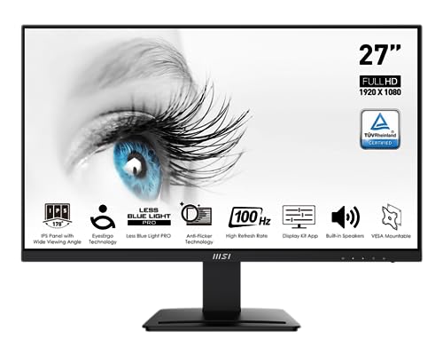 MSI MN PRO MP273A 27 FHD 1920X1080 IPS 16:9 100HZ 250CD M2 MATTE BLACK RETAIL