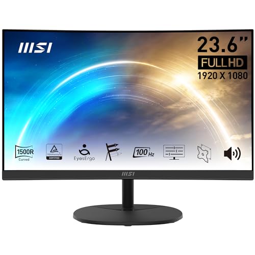 MSI MN PRO MP2412C 24 CURVED VA FHD 1920X1080 16:9 1MS 4MS 100HZ HDMI DP SPK