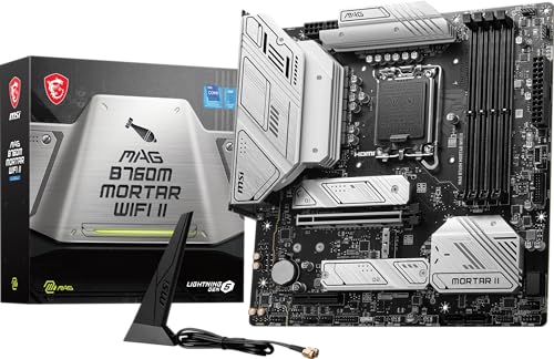 MSI MB MAG B760M MORTAR WIFI II B760 LGA1700 MAX192GB DDR5 MATX RETAIL
