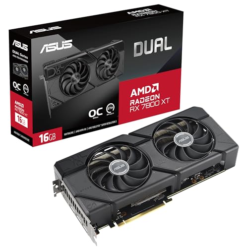 ASUS AMD DUAL-RX7800XT-O16G OC O16G GDDR6X 256 BIT 2520MHZ