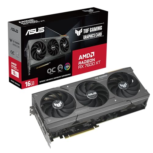ASUS TUF Gaming Radeonâ„¢ RX 7600 XT OC Edition 16GB GDDR6 Graphics Card TUF-RX7600XT-O16G-GAMING