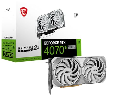 MSI VCX GEFORCE RTX 4070 TI SUPER 16G VENTUS 2X WHITE OC 16G GDDRX RETAIL (Like New)
