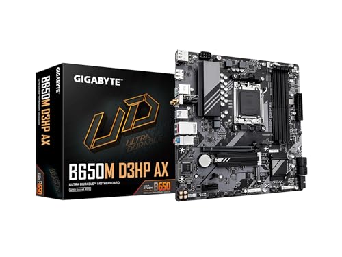 GIGABYTE MB B650M D3HP AX SOCKET AM5 B650 MAX192G DDR5 MICRO ATX RETAIL