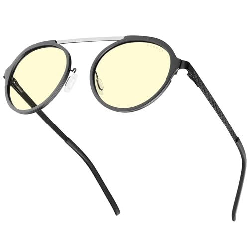GUNNAR OPTIKS AC PAC-01001 PACIFICA ONYX-SILVER AMBER TINT RETAIL