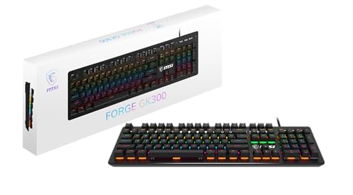 MSI KB FORGE GK300 BLUE US FULL SIZE MECHANICAL BLUE SWITCHES RETAIL