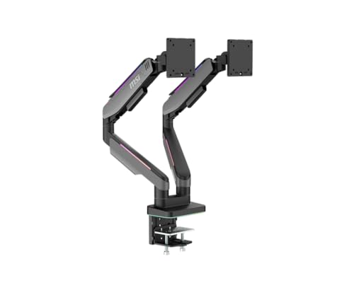 MSI AC MPG MT201DR PREMIUM RGB DUAL MONITOR STAND ARMS 17-35 SUPPORT GRAY (Like New)