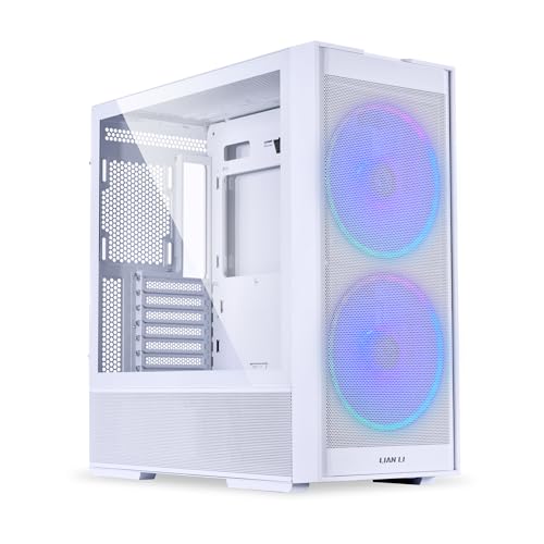 Lian Li Lancool 206 White with Two 160mm Fans