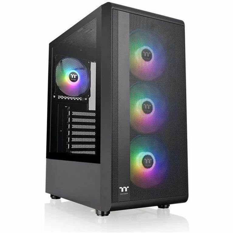 THERMALTAKE CS CA-1X2-00M1WN-01 S200 TG 4 X ARGB BLACK MID TOWER?ATX RETAIL (Like New)
