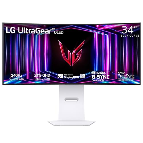 ULTRAGEAR 34IN UWQHD 3440X1440 OLED GAMING MONITOR WHITE 275 CD/M2