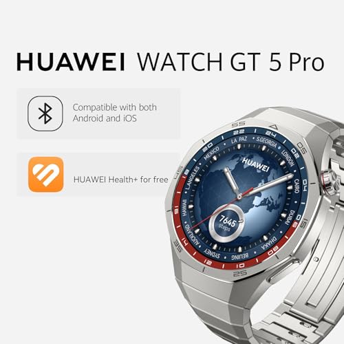 HUAWEI WATCH 55020DGB WATCH GT 5 PRO TITANIUM STRAP RETAIL (Like New)