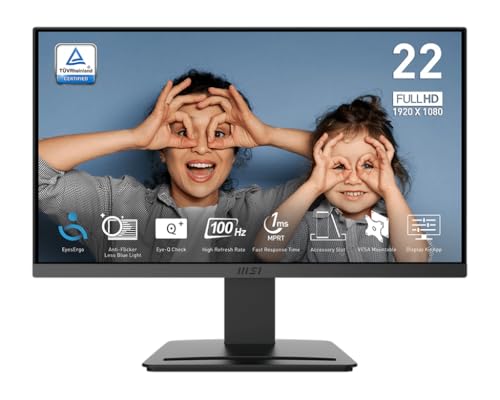 MSI MN PRO MP223 E2 21.45 VA FLAT 1920X1080 16:9 1MS 4MS 100HZ HDMI DP RETAIL (Like New)
