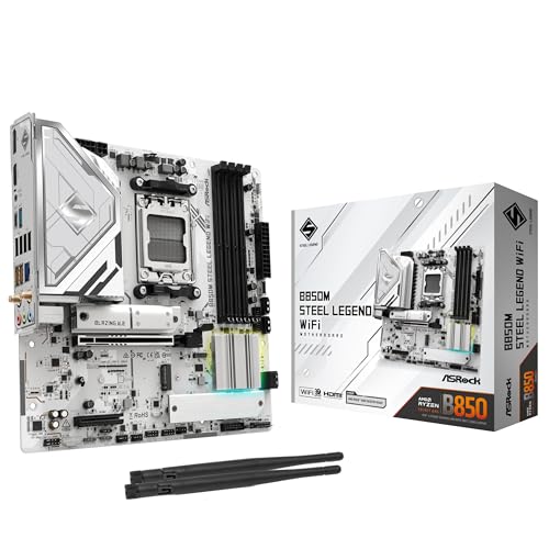 ASROCK MB B850M STEEL LEGEND WIFI AMD B850 AM5 MAX256GB DDR5 MICRO ATX RETAIL