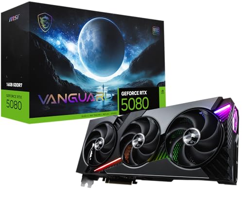 MSI VCX GEFORCE RTX 5080 16G VANGUARD SOC 16GB GDDR7 256BIT PCIE RETAIL