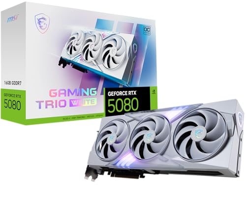 MSI VCX GEFORCE RTX 5080 16G GAMING TRIO OC WHITE 16GB GDDR7 256B PCIE RETAIL