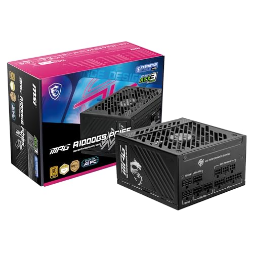 MSI PS MPG A1000GS PCIE5 1000W APFC 80+GOLD FULLY-MODULAR ATX 12V RETAIL