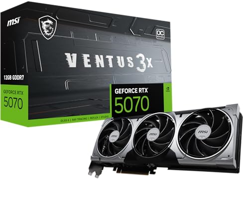 MSI VCX GEFORCE RTX 5070 12G VENTUS 3X OC 12GB GDDR7 192BIT PCIE RETAIL