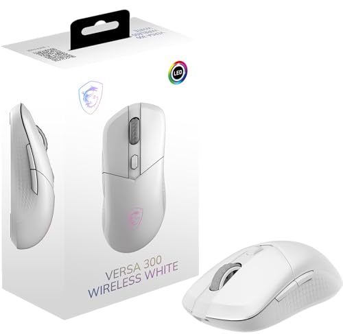 MSI MOUSE VERSA 300 W WHITE WIRELESS PAW 3104 DURABLE SWITCHES RETAIL