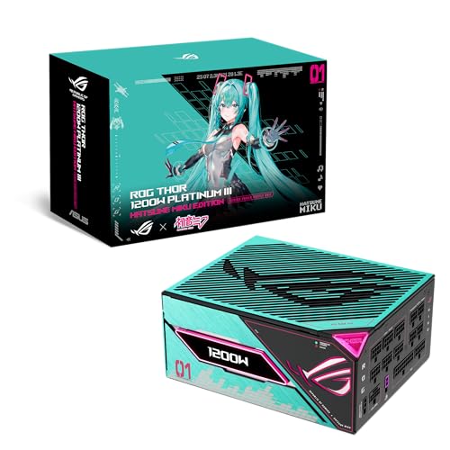 ASUS PS ROG-THOR-1200P3-MIKU 1200W 80+PLATINUM ATX12V APFC ARGB MIKU EDITIION