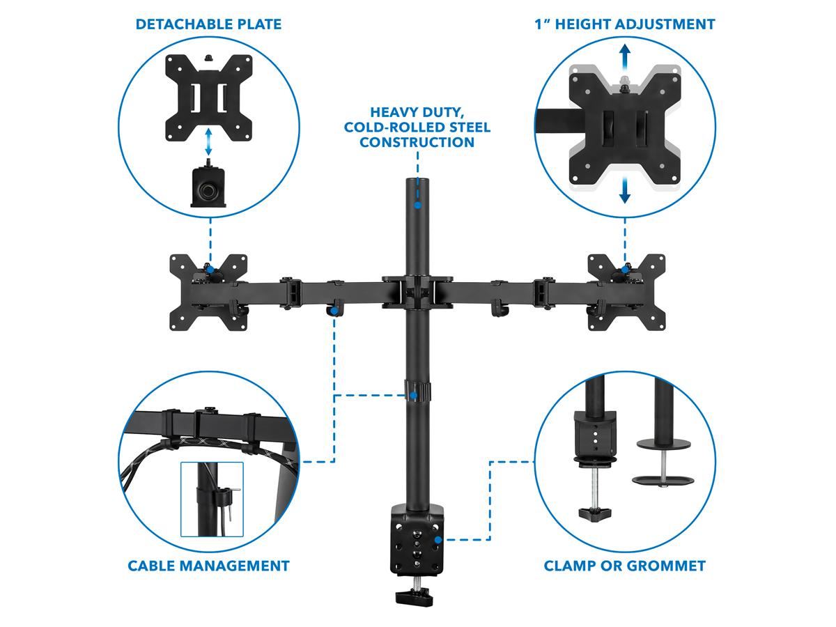 MOUNT-IT DUAL MOUNT DESK STAND