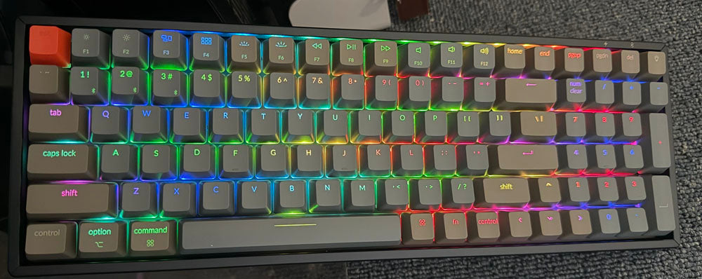 Keychron K4 Bluetooth Mechanical Keyboard, 100-Key Compact Layout, RGB Backlit, Wireless/Wired USB-C, Multi-Device, Mac & Windows Compatible