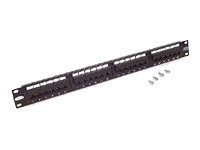 Belkin 24-Port 568A/568B Cat5 Angled Patch Panel with Cable Rings