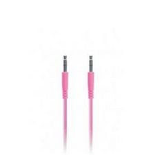 IESSENTIALS 3.5-Millimeter Flat Auxiliary Cable, 3.3-Feet, Pink, Retail Packaging