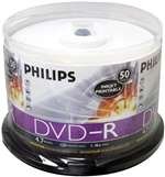 PHILIPS DM4I6B50F/17 4.7 GB INKJET-PRINTABLE DVD-R (50-CT SPINDLE)