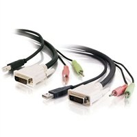 C2G Canada - 14179-6ft 3-in-1 DVI M/M USB A/B KVM + AUD CBL