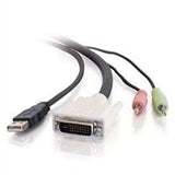 C2G Canada - 14179-6ft 3-in-1 DVI M/M USB A/B KVM + AUD CBL