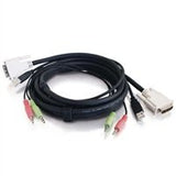 C2G Canada - 14179-6ft 3-in-1 DVI M/M USB A/B KVM + AUD CBL