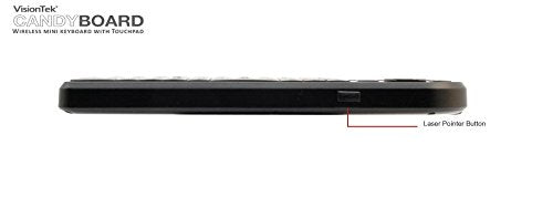 VisionTek CandyBoard Wireless 2.4GHZ RF Mini QWERTY Keyboard with Universal IR TV Remote Control - 900507