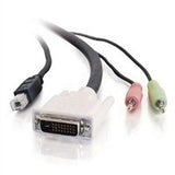 C2G Canada - 14179-6ft 3-in-1 DVI M/M USB A/B KVM + AUD CBL