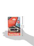 SANDISK SDCZ60-128G-A46 Cruzer Glide USB Flash Drive, 128 GB, Black/Red