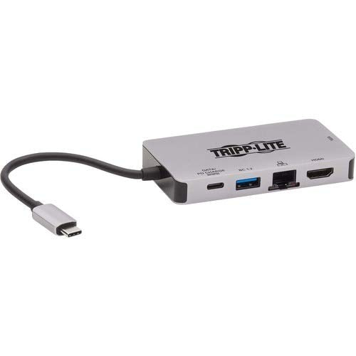 Tripp Lite USB C Docking Station 4K USB Hub HDMI VGA GbE Pd Charging Gray (U442-Dock6-Gy)