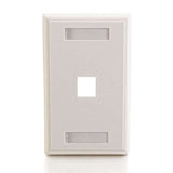 1-Port Single Gang Multimedia Keystone Wall Plate - White