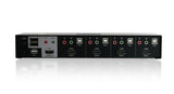 IOGear HDMI Multimedia KVM Switch with Audio, USB 2.0 Hub and HDMI KVM Cables GCS1794