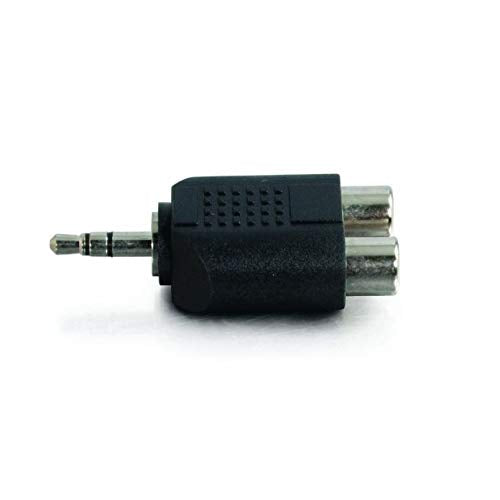 C2g 3.5mm Stereo Male To Dual Rca Female Audio Adapter - 2 X Rca Female - 1 X Mini-phone Male - Bla