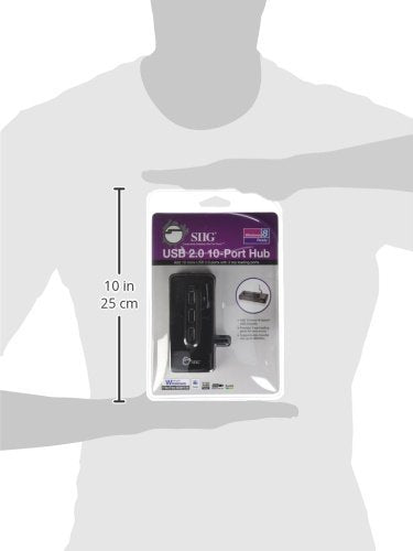 SIIG JU-H00012-S1 USB 2.0 10-Port Hub