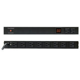 CyberPower PDU15M2F8R Metered PDU, 100-125V/15A, 10 Outlets, 1U Rackmount