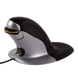 Fellowes 9894401 - Mouse (Ambidextrous, Vertical Design, USB, 1200 dpi, 270 g, Black, Grey)