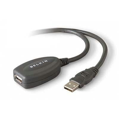 USB Extension Cable, Connect upto 4 Cables, 16 #39;, Gray