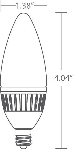 Verbatim Contour Series Candle Warm White 2700K Led Bulb, Replaces 40W 98392